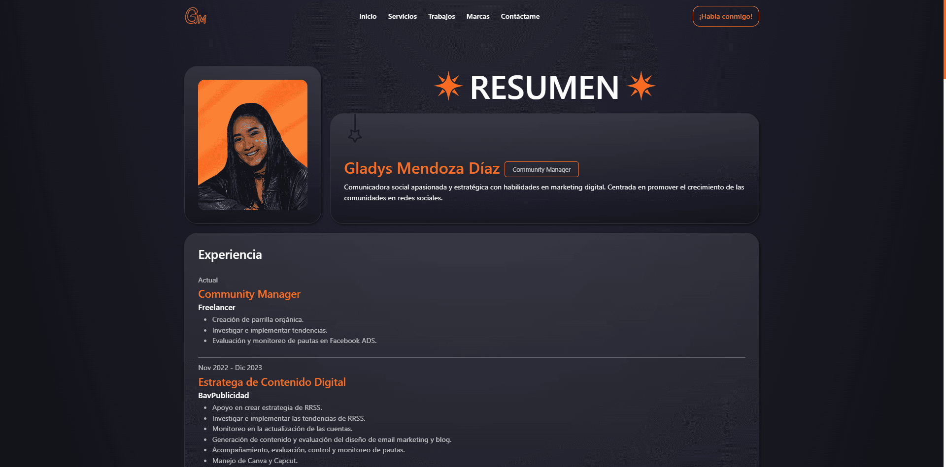 Gladys Mendoza (Community Manager)